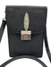 Croton Black & Multi Stingray Leather Pebbled Wallet Crossbody Strap Bag Black & Multi / S