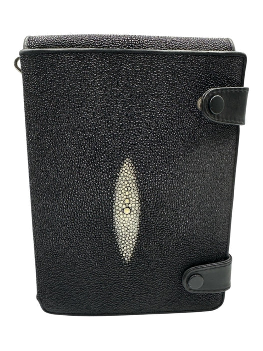 Croton Black & Multi Stingray Leather Pebbled Wallet Crossbody Strap Bag Black & Multi / S