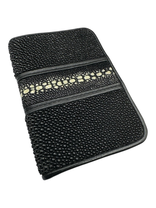 Croton Black & Multi Stingray Leather Pebbled Wallet Crossbody Strap Bag Black & Multi / S