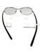Tom Ford Size S Silver & Black Acetate Oval No Prescription Glasses Silver & Black / S