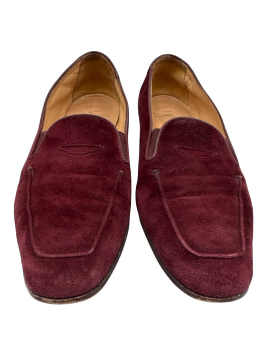 Neiman Marcus Shoe Size 8.5 Maroon Red Leather Suede Slip On Square Toe Loafers Maroon Red / 8.5