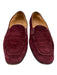 Neiman Marcus Shoe Size 8.5 Maroon Red Leather Suede Slip On Square Toe Loafers Maroon Red / 8.5