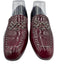 Donald Pliner Shoe Size 9 Maroon Red Patent Leather Studs Slip On Shine Loafers Maroon Red / 9