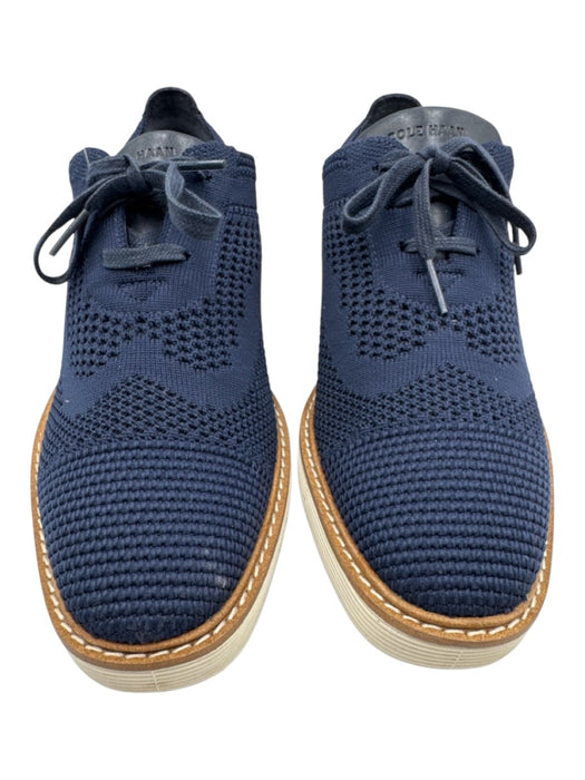 Cole Haan Shoe Size 8.5 Navy, Brown, White Synthetic Platform Lace Up Loafers Navy, Brown, White / 8.5