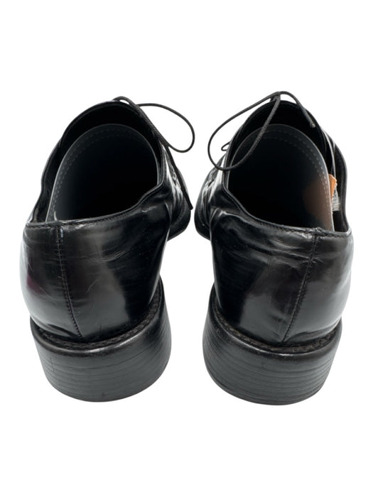 Prada Shoe Size 38 Black Patent Leather Stacked Heel Loafers Black / 38