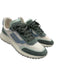 Bally Shoe Size 9M White, Green, Blue Leather & Synthetic Lace Up Mesh Sneakers White, Green, Blue / 9M