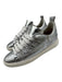Esse Ut Esse Shoe Size 39 Silver & White Leather Laces Shine Crinkle Sneakers Silver & White / 39