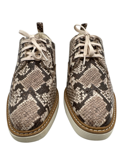 Cole Haan Shoe Size 8.5 Brown & Tan Synthetic Platform Lace Up Loafers Brown & Tan / 8.5