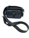 Coach Navy Blue Leather Coated Canvas Monogram Zip Close Crossbody Strap Bag Navy Blue / Small