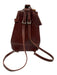 Dooney & Bourke Reddish Brown Leather Silver Hardware Contrast Stitch Bag Reddish Brown / Small