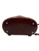 Dooney & Bourke Reddish Brown Leather Silver Hardware Contrast Stitch Bag Reddish Brown / Small