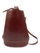 Dooney & Bourke Reddish Brown Leather Silver Hardware Contrast Stitch Bag Reddish Brown / Small