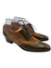 Gravati Shoe Size 8.5 Green & Brown Leather Suede Wing Tip Lace Up Oxford Green & Brown / 8.5