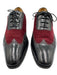 Gravati Shoe Size 8.5 Red & Black Leather Suede Wing Tip Lace Up Oxford Red & Black / 8.5