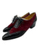 Gravati Shoe Size 8.5 Red & Black Leather Suede Wing Tip Lace Up Oxford Red & Black / 8.5
