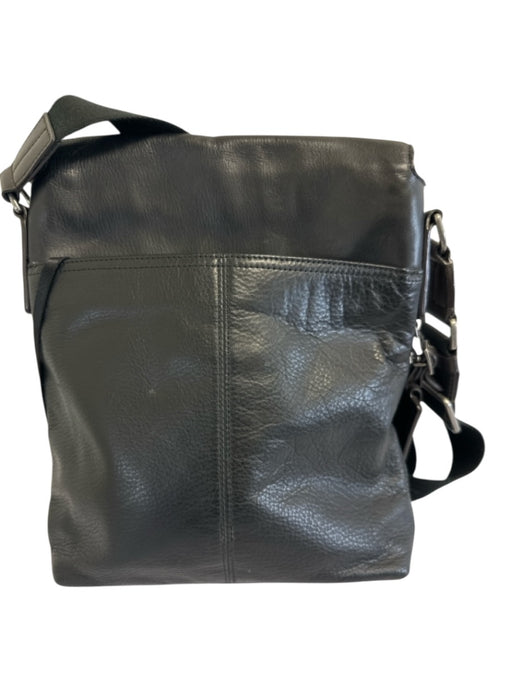 Tumi Black Leather Messenger Men's Bag Black