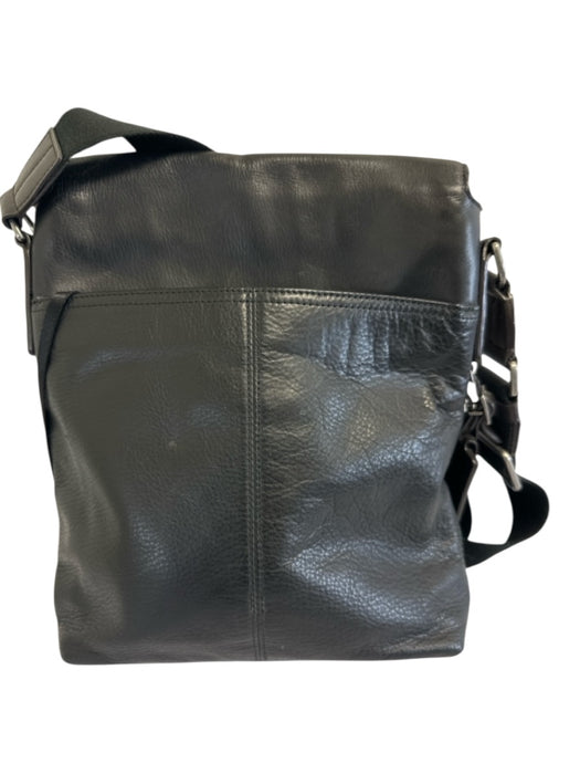 Tumi Black Leather Messenger Men's Bag Black
