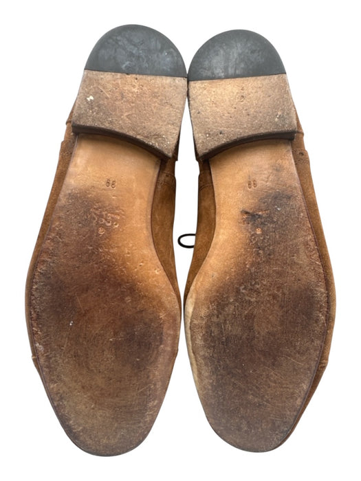 Gucci Shoe Size 39 Brown Leather Suede Laces Round Toe Western Loafers Brown / 39