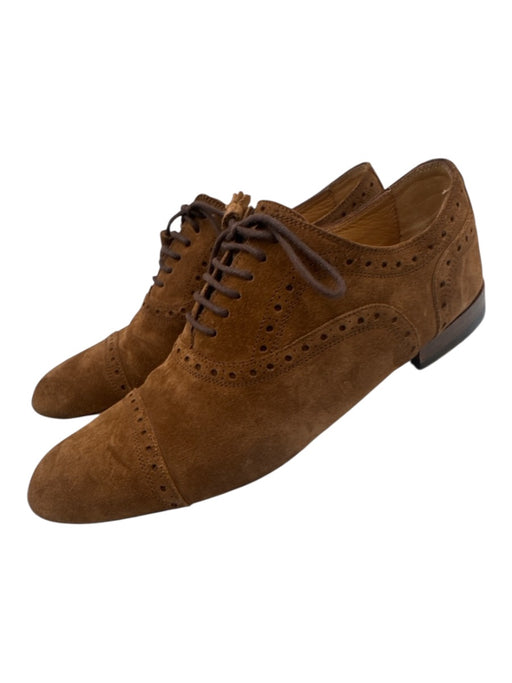 Gucci Shoe Size 39 Brown Leather Suede Laces Round Toe Western Loafers Brown / 39