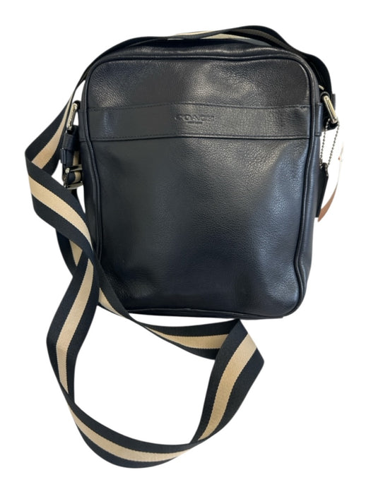 Coach Black & Brown Leather Solid Messenger Men's Bag Black & Brown