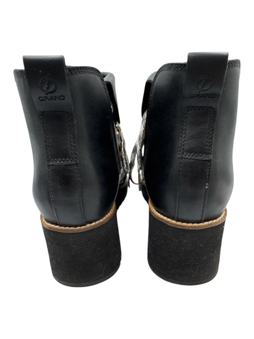 Cole Haan Shoe Size 9 Black & Multi Leather & Manmade Lace Up Platform Booties Black & Multi / 9