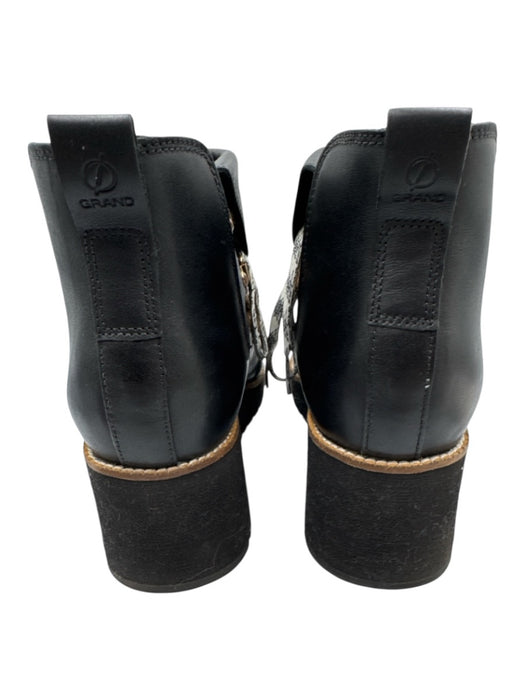 Cole Haan Shoe Size 9 Black & Multi Leather & Manmade Lace Up Platform Booties Black & Multi / 9