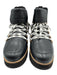 Cole Haan Shoe Size 9 Black & Multi Leather & Manmade Lace Up Platform Booties Black & Multi / 9