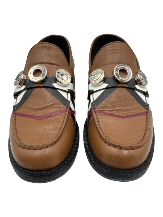 Burberry Shoe Size 39 Brown & Multi Leather Painted Loafer Slip On Loafers Brown & Multi / 39