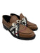 Burberry Shoe Size 39 Brown & Multi Leather Painted Loafer Slip On Loafers Brown & Multi / 39