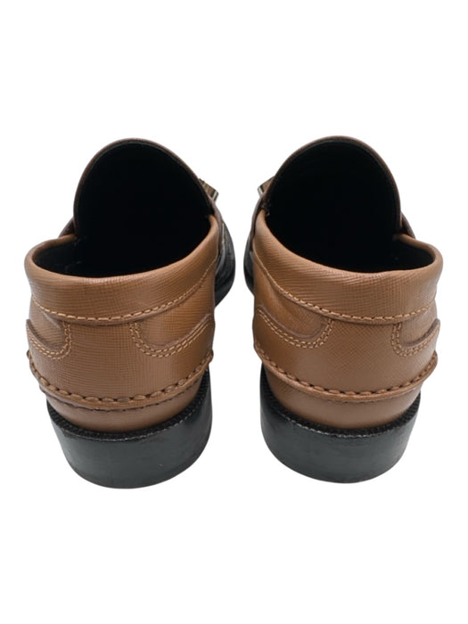 Burberry Shoe Size 39 Brown & Multi Leather Painted Loafer Slip On Loafers Brown & Multi / 39