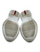 Prada Shoe Size 38.5 White & Gray Patent Leather Lace Up Mesh Shine Sneakers White & Gray / 38.5