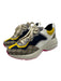 Gucci Shoe Size 6 Brown, Navy, White Leather & Synthetic Lace Up Sneakers Brown, Navy, White / 6