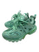 Balenciaga Shoe Size 37 Teal Blue Rubber & Leather Laces Chunky Sneakers Teal Blue / 37