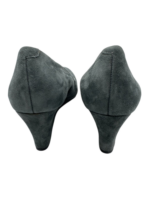 Vionic Shoe Size 7 Gray Leather Upper Suede Wedge Round Almond Toe Pumps Gray / 7