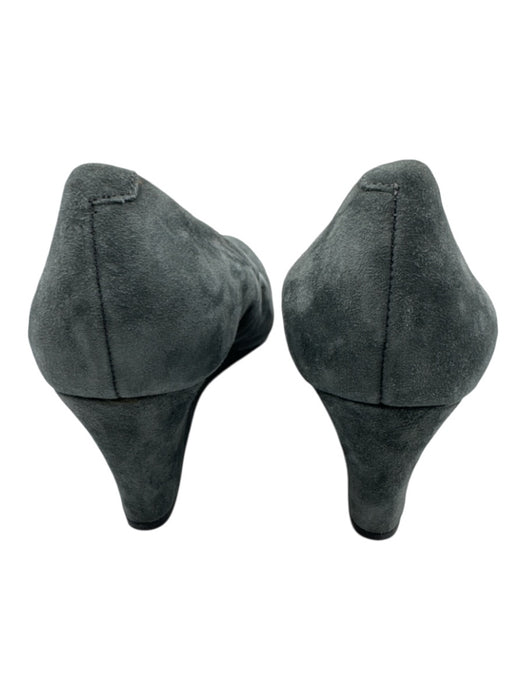 Vionic Shoe Size 7 Gray Leather Upper Suede Wedge Round Almond Toe Pumps Gray / 7