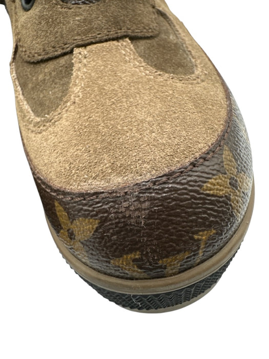 Louis Vuitton Shoe Size 37 Brown Leather & Coated Canvas Monogram Detail Boots Brown / 37