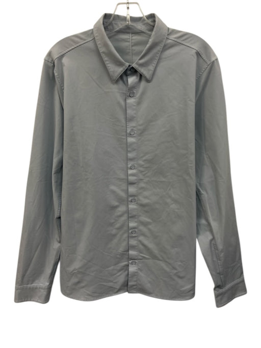 Lululemon Size Est L Light blue Solid Button Down Men's Long Sleeve Shirt Light blue / Est L