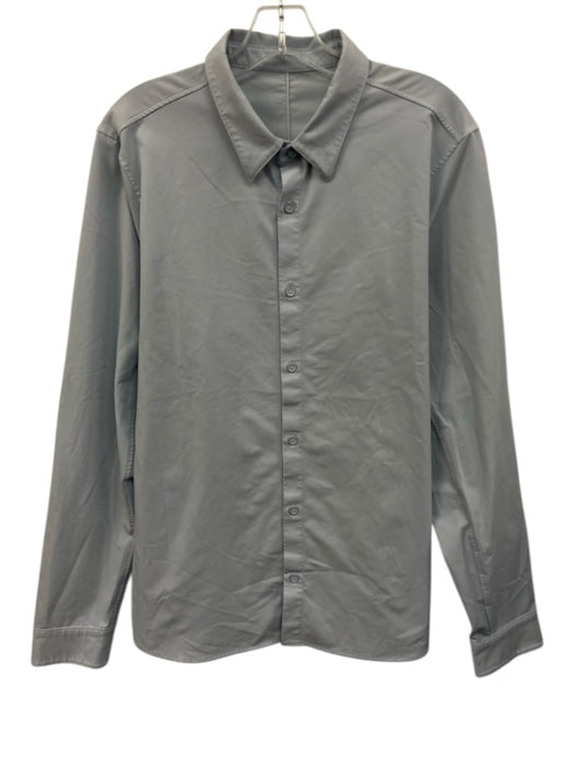 Lululemon Size Est L Light blue Solid Button Down Men's Long Sleeve Shirt Light blue / Est L