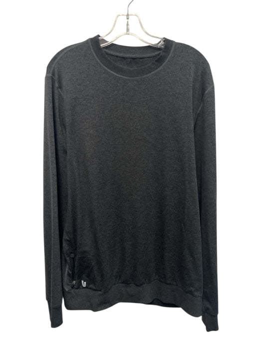 Vuori Size Est L Gray Solid Men's Long Sleeve Shirt Gray / Est L