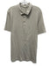 Lululemon Size Est L Beige & Gray Striped Polo Men's Short Sleeve Shirt Beige & Gray / Est L