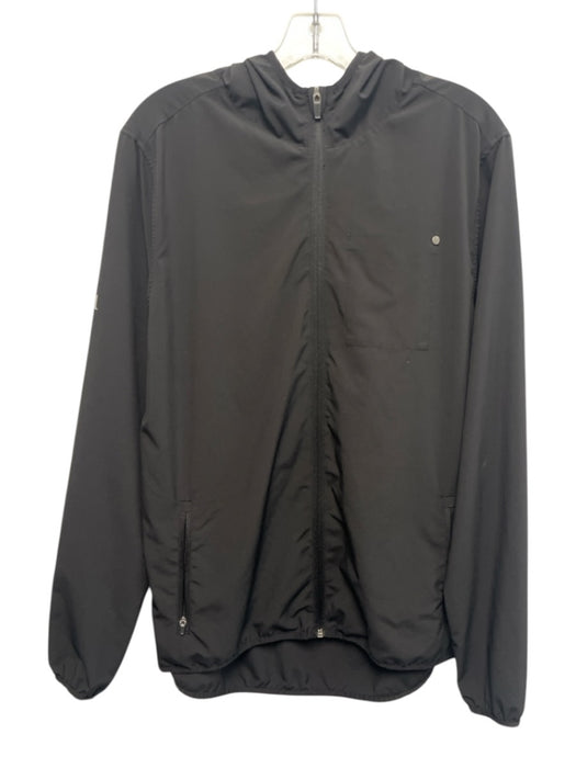 Vuori Size L Black Polyester Blend Solid Hoodie Men's Jacket Black / L