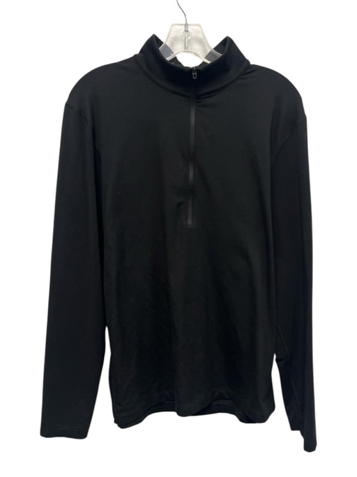 Lululemon Size Est L Black Solid Quarter Zip Men's Long Sleeve Shirt Black / Est L