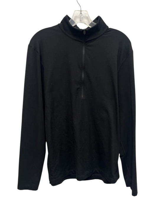 Lululemon Size Est L Black Solid Quarter Zip Men's Long Sleeve Shirt Black / Est L