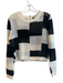 endless rose Size S black and white Acrylic & Cotton Round Neck Back Zip Sweater black and white / S