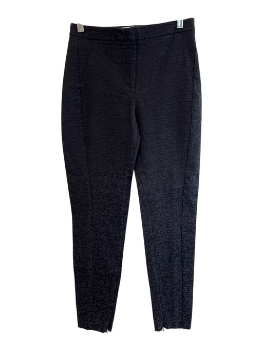 Reiss Size 4 Black Rayon & Cotton Mid Rise Zip Fly No Pockets Straight Pants Black / 4