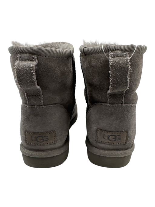 Ugg Shoe Size 8 Taupe Gray Leather Upper Shearling Lined Slipper Round Toe Boots Taupe Gray / 8