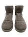 Ugg Shoe Size 8 Taupe Gray Leather Upper Shearling Lined Slipper Round Toe Boots Taupe Gray / 8