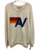Aviator Nation Size XL Cream & Multi Polyester Blend Graphic Logo Sweater Cream & Multi / XL