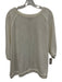 We The Free Size L Cream White Cotton 1/2 Sleeve Oversized Frayed Detail Top Cream White / L