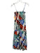 Hunter Bell Size M White & Multi Cotton Tie Dye Spaghetti Strap Tiered Dress White & Multi / M